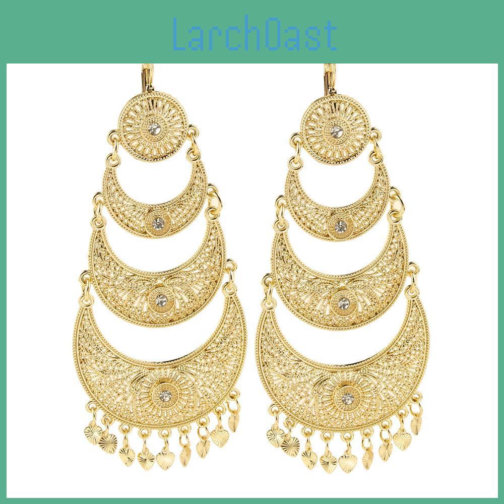 Women For Earrings Drop Long Traditional Muslim Wedding Hanging Earrings Bride Jewelry Gift