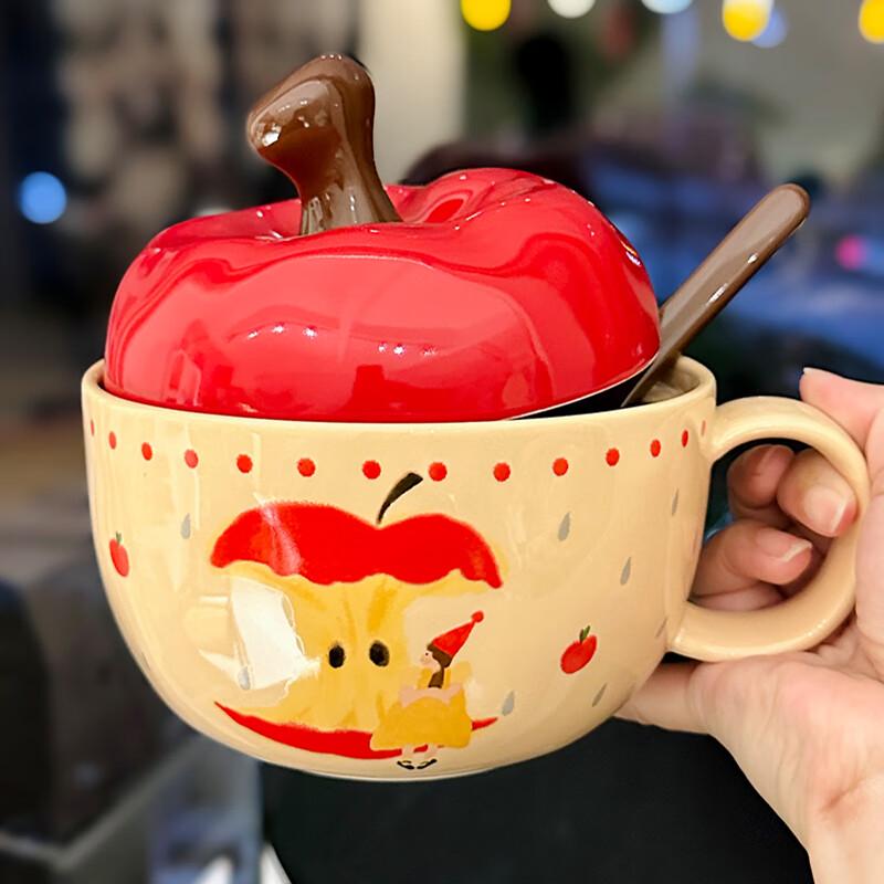 MUTTI Cartoon Apple Ceramic Noodle Bowl