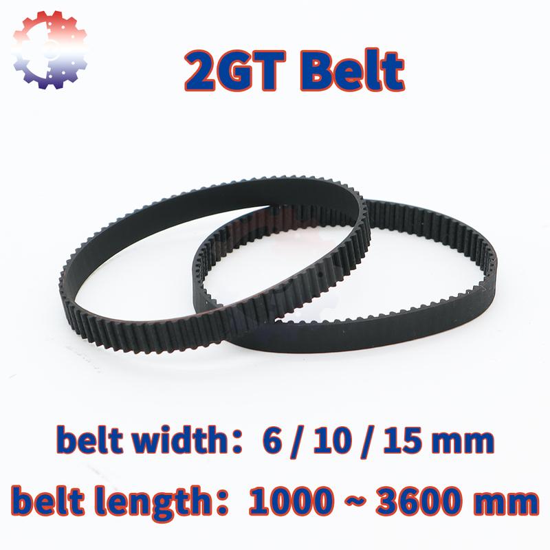 2GT Belt 2M Belt GT2 Timing Belt Length 1000-3600mm Synchronous Belt Width 6/10/15mm Closed Loop Rubber Belt For 3D Printer Belt