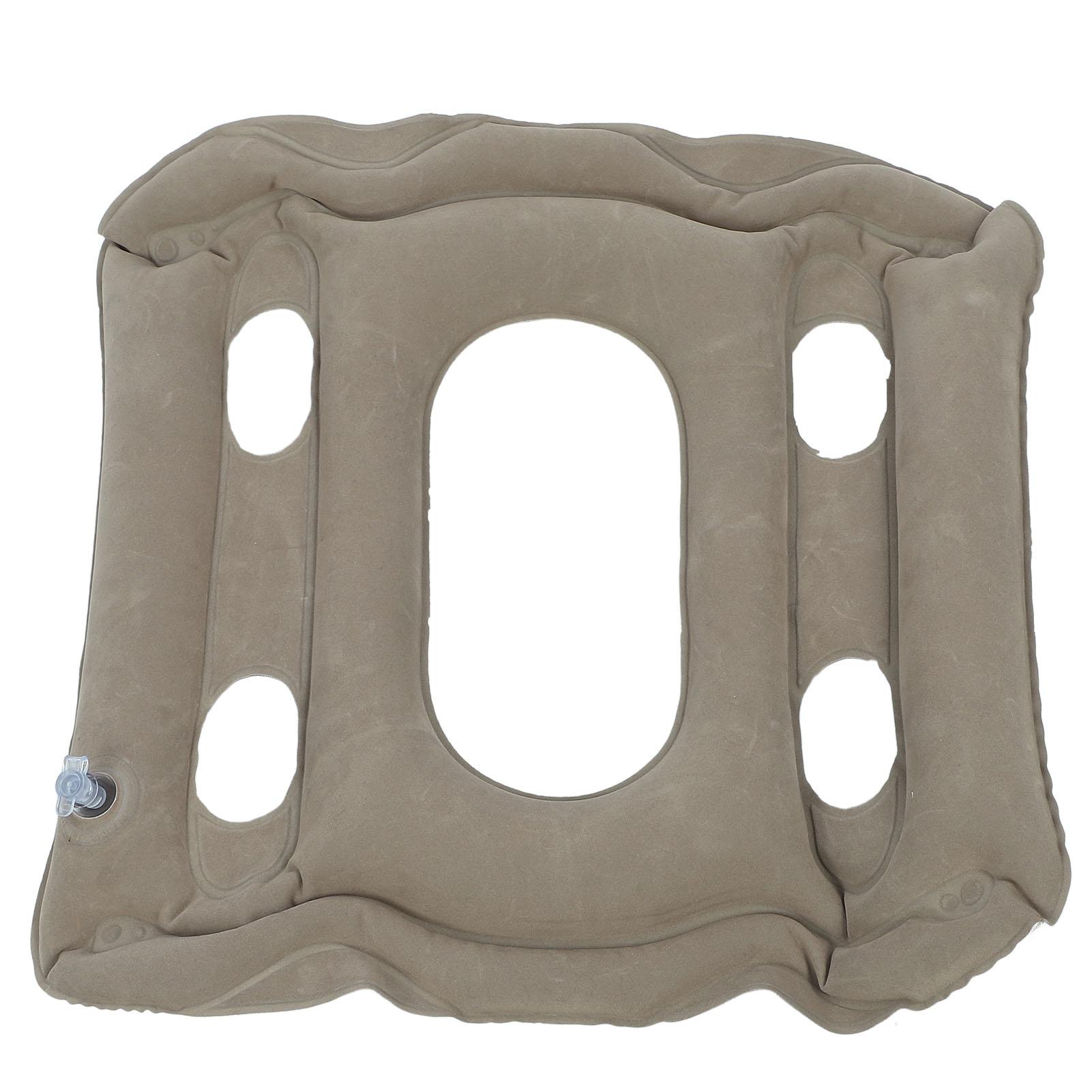 

Надувная подушка для сиденья с вентиляционными отверстиями из ПВХ, флокированная амортизация, надувная подушка для сиденья для длинных коричневый