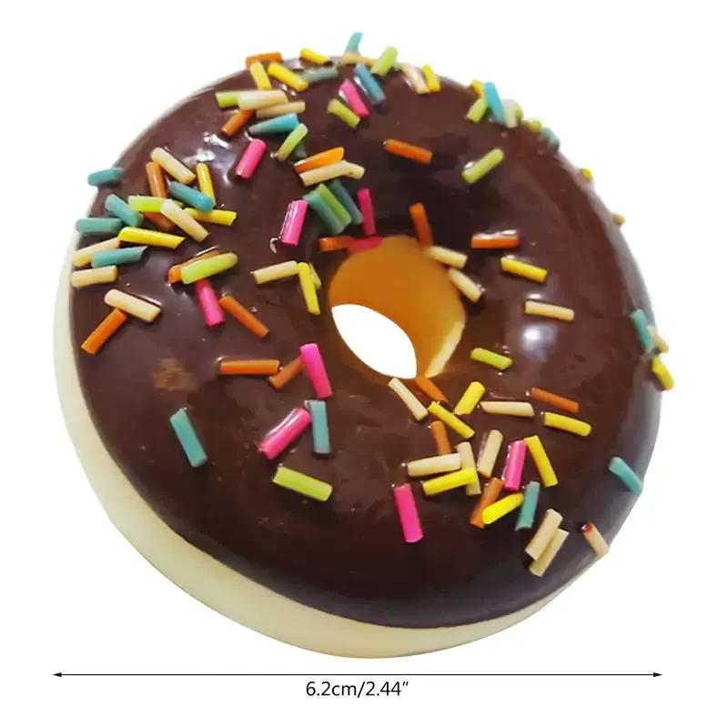 6pcs Donut Imitation Dessert Food for Decoration Display Window Display, Kitchen Display Party Gift Decor Hanging Ornaments