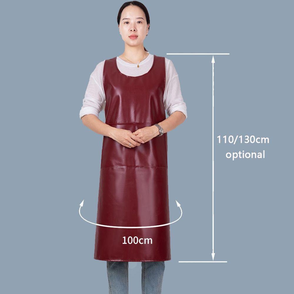 Oil-proof Work Smock Waterproof Cooking Work Clothes Durable Kitchen Apron Lab Work