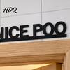 Toilet Decor for Bathroom Have A Nice Poo Door Sign Funny Wooden Over The Decorative Shelf Topper Minimalist Frame Corner Sign Home Restroom