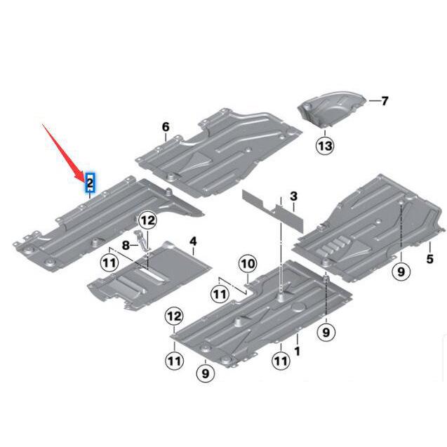 51757213672 BMW X3 F25 Body Underguard