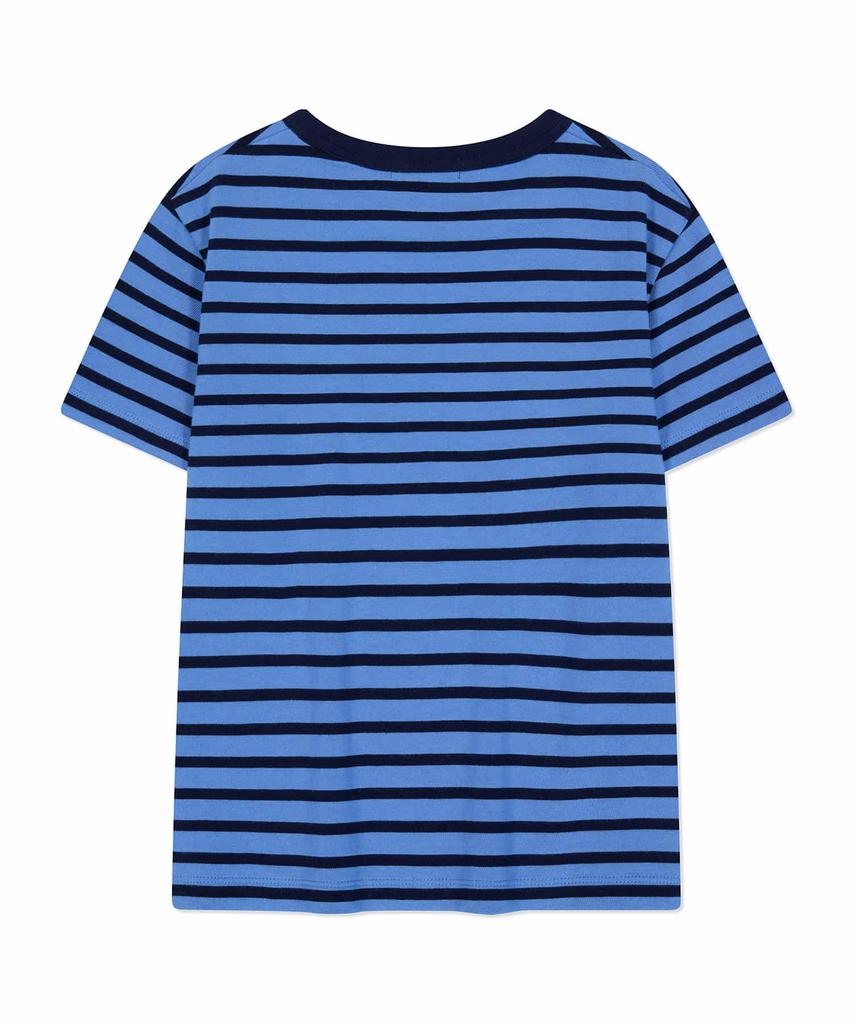 WACKY WILLY Women'S Striped Short Sleeve T-Shirt Navy