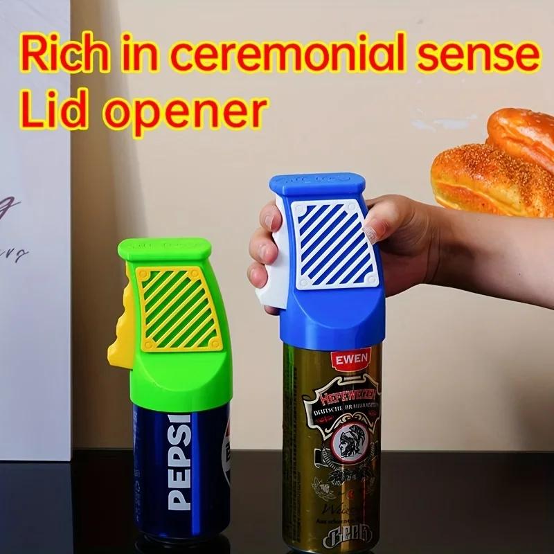 1 Stück 3D-gedruckter Dosenöffner - Tragbarer Flaschenöffner für Limonade, Bier und Cola - Leicht zu drehender Deckelöffner, Getränkezubehör