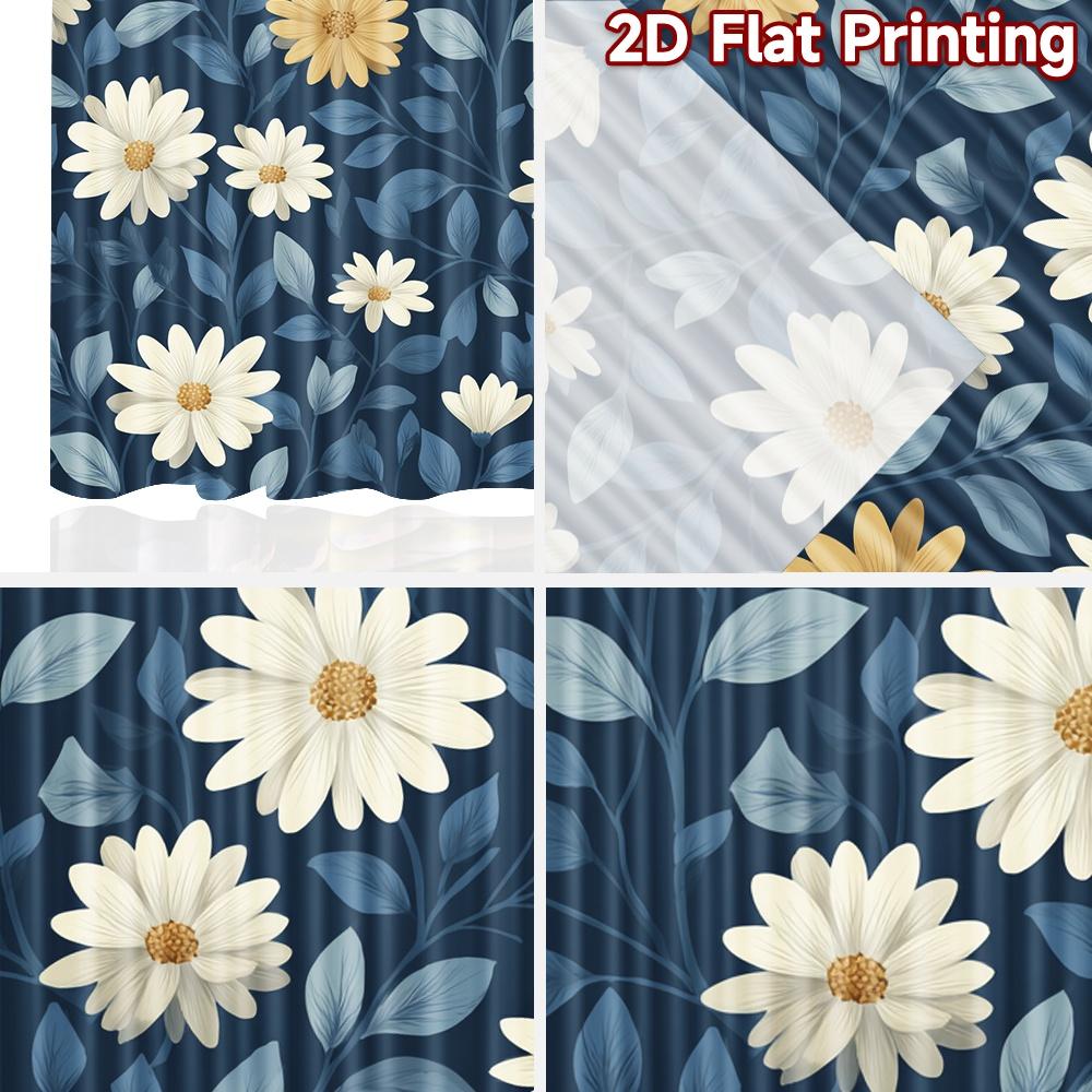 Flat Printing Curtains Without Rod Floral Spring Design Easter Festival Popular Drapes Durable Polyester Curtain Set Of 2 Made Washable