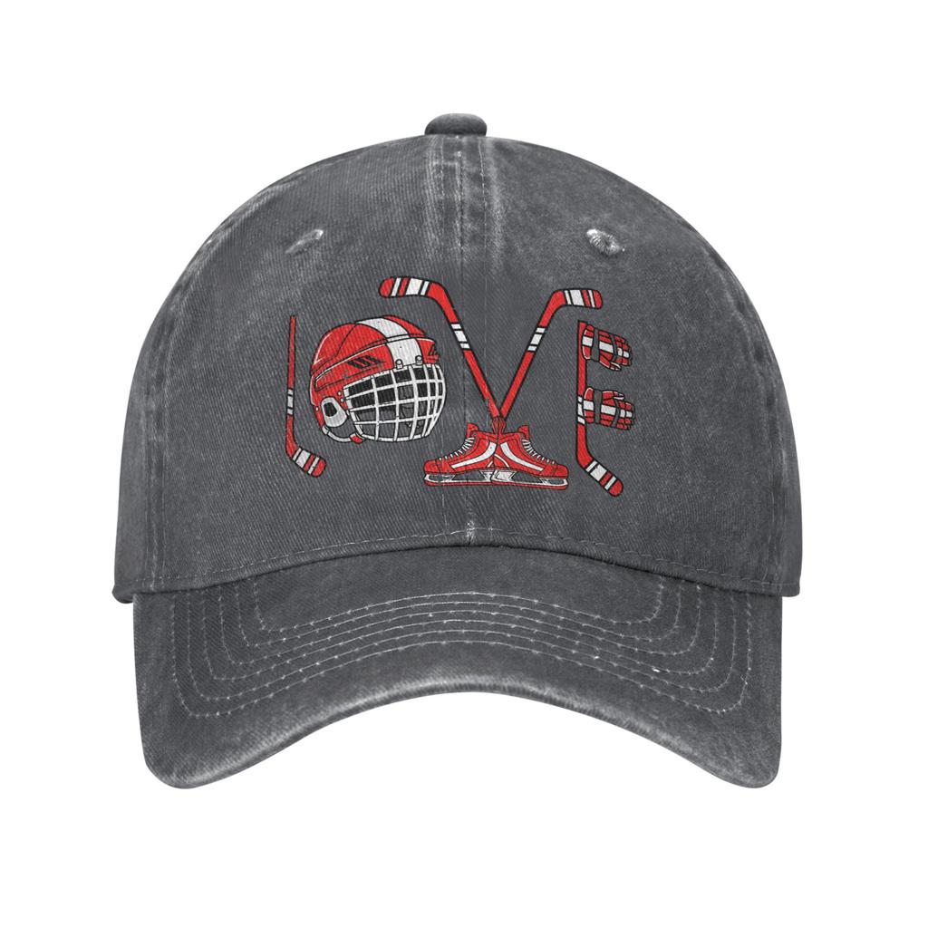 Valentines Day Love Ice Hockey Items Unisex Boys Casual Baseball Cap Tennis Skate Couple Women Classic Baseball Caps