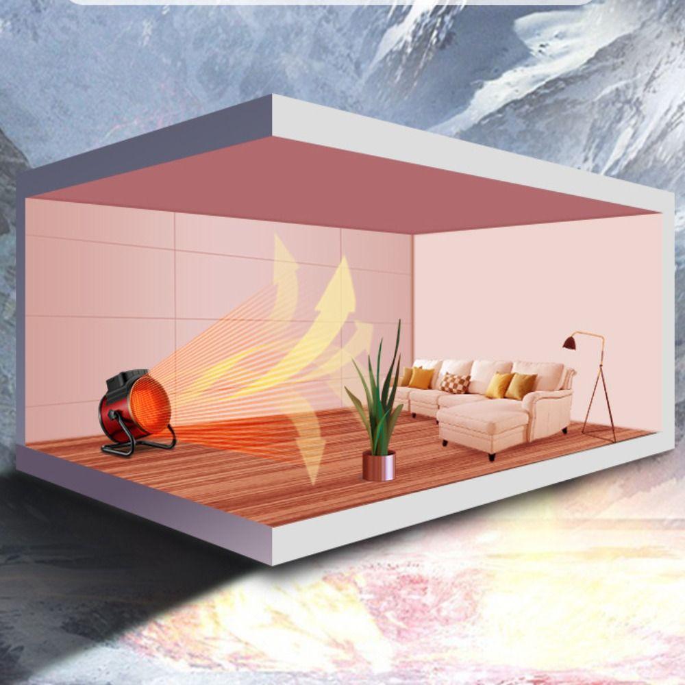 3 Gear Adjust Electric Heater Fan Portable Air Warmer Radiator  Air Workshop Space Garage