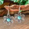 Retro Ethnic Wind Turquoise Earrings Multi-piece Set Yunnan Travel and Vacation Wind Fringed Earrings Scenic Spot Stall