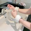 Mode 2 Stück Ein Paar Gesicht waschen und Schweißband Wasser absorbierendes Schweiß abwischendes Armband Haarband Feuchtigkeitsschutz Ärmel Handgelenkschutz