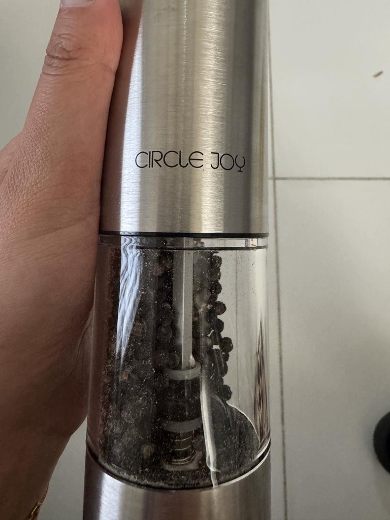Circle Joy Electric Pepper Grinder White and Black Peppercorns Peppercorns Sea Salt Fully Automatic