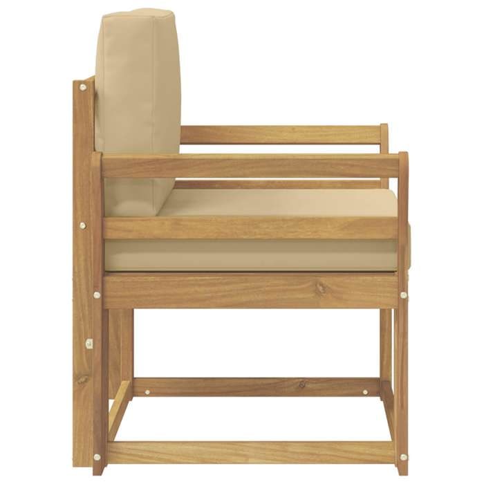 Maison Exclusive - Canapé d’extérieur Polyester Blanc et Beige