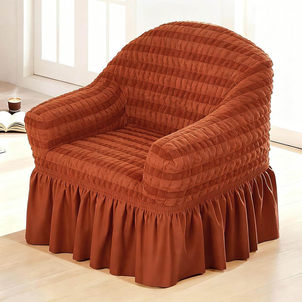 Full Coverage Fabric Sofa Cover Single Seat Slipcover Solid Color Minimalist Non Slip Cat Scratch Resistant Multi Color Options For All Seasons