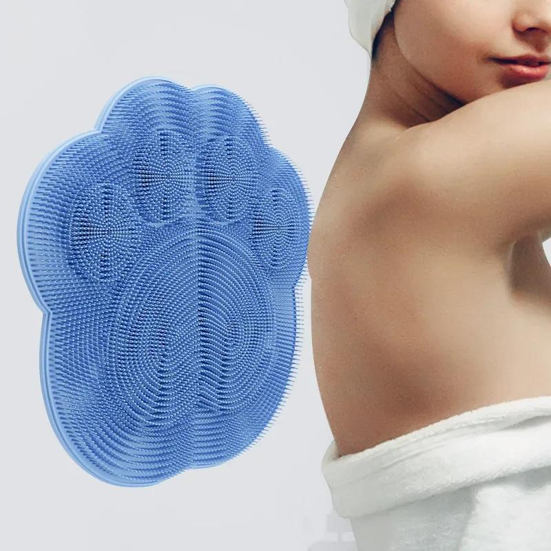 Shower Back Massage Reusable Cleaning Brush Shower Feet Wash Mat Multifunction Sucker Wall Mat Rub Foot Arms Body Bath
