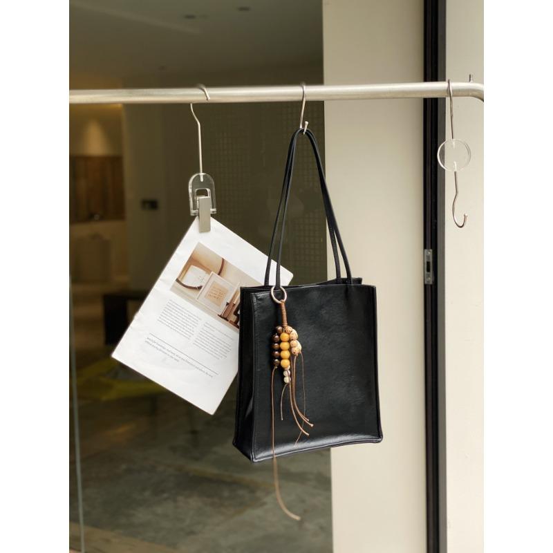 Top layer cowhide simple and versatile tote bag 2025 new commuter leather women's bag large capacity single-shoulder armpit bag