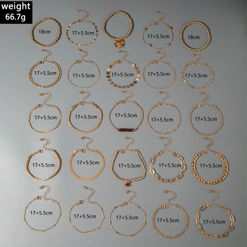 Jewelry ins wind stacked bracelet set, simple multi-layer bracelet wholesale