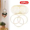 Lot de 10 Anneaux Métalliques Dorés de 3 Pouces pour Attrape-Rêves, Anneaux Macramé pour Attrape-Rêves et Artisanat