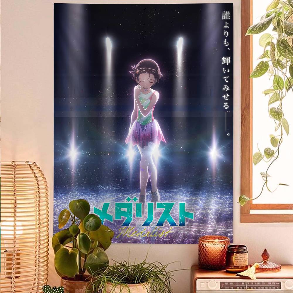 

Anime MMedalist Anime Tapestry Hippie Flower Wall Carpets Dorm Decor Wall Hanging Home Decor 74x94cm(29x37in)