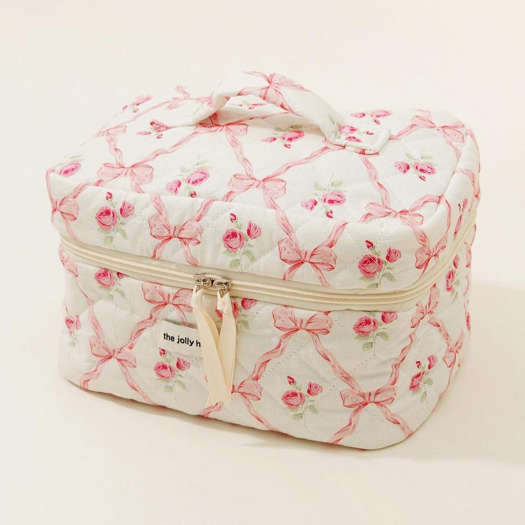 High-Capacity Japanese-Style Cosmetic and Pencil Bag