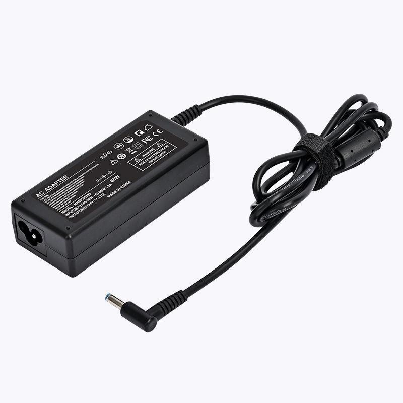Compatible 65W HP Laptop Power Adapter, 19.5V 3.33A, 4.5*3.0mm Blue Tip, Low Temperature