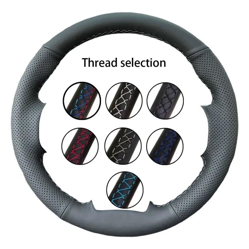 Customized Car Steering Wheel Cover C-Class Kompressor 2001-2006 Non-Slip Car Hand-sewn Steering Wrap For Mercedes-Benz W203