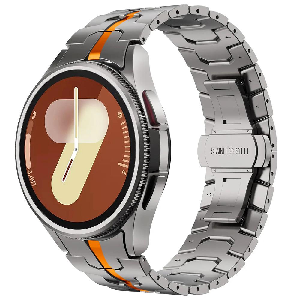 Nerezový náramek titanové barvy pro Samsung Galaxy Watch 7 6 5 4 44mm 40mm Pánský řemínek Pro SAMSUNG 6classic 47mm 43mm