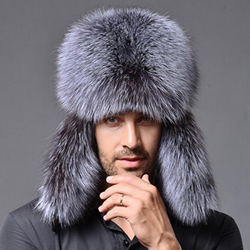 Fox Fur Hat Male Winter Raccoon Fur 