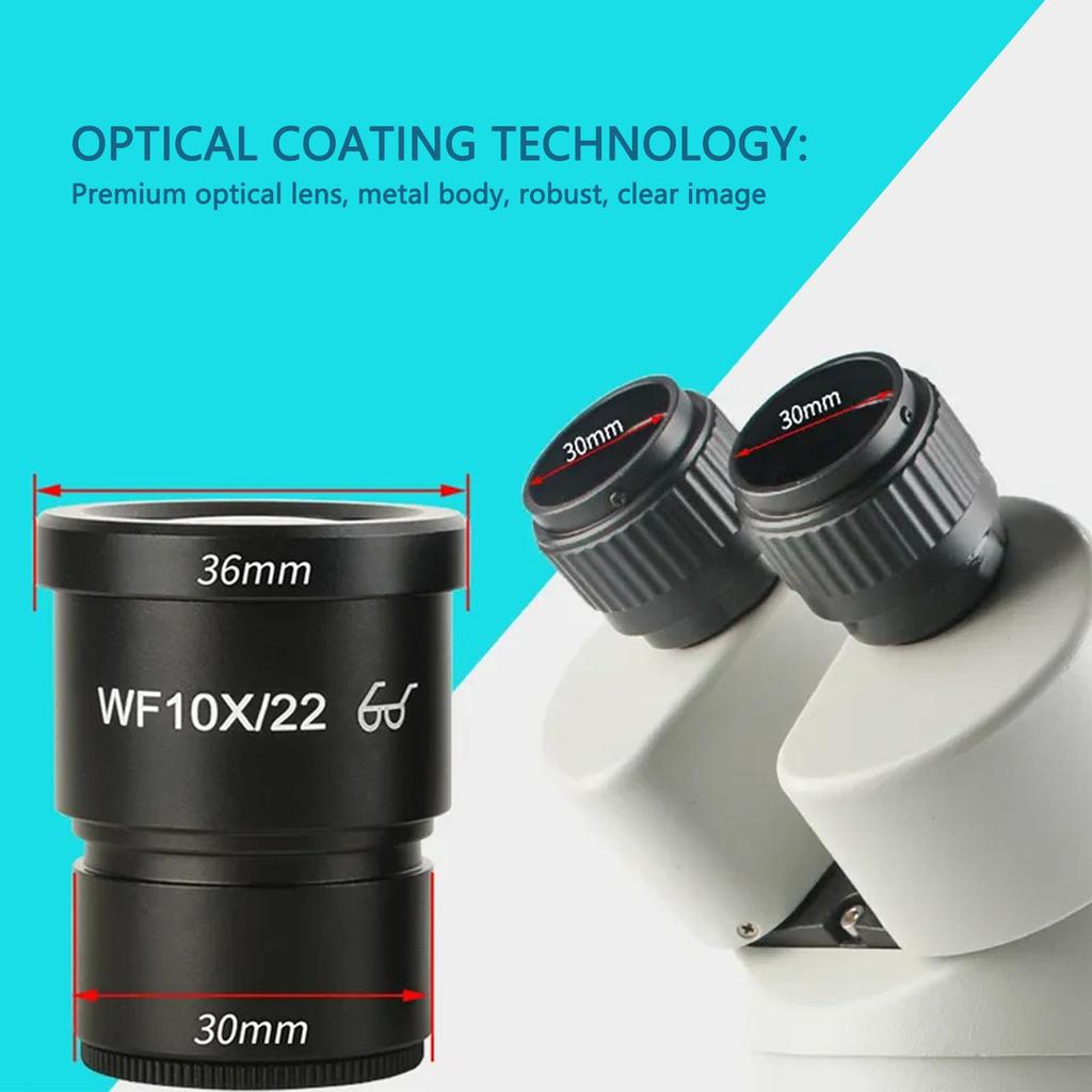 Microscope EP10X22 10X Microscope Eyepiece Optical Biological Microscope Lens Eyepiece, Wide-field Pair, Accessory.