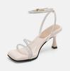 2025 Summer Design Women High Heel Sandal Fashion Narrow Band Dress Heel Shoes Ladies Outdoor Mary Jane Shoes Slingback Femme