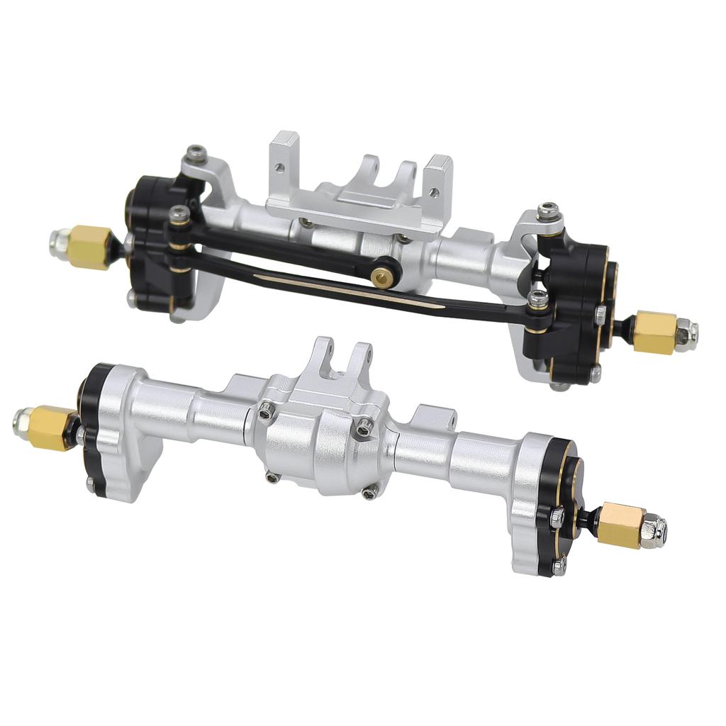 Aluminum Front Rear Portal Axle Complete Set+Brass Knuckle Cover For FMS FCX24 Power Wagon K5 FCX18 LC80 RC Crawler Upgrade Part