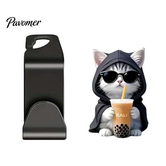Car Storage Accessories Seat Hook, Cartoon Cow/Dog/Butterfly/Cat Pattern Decor, Durable Load Bearing Acrylic Vehicle Headrest Bag Hook Hanger,