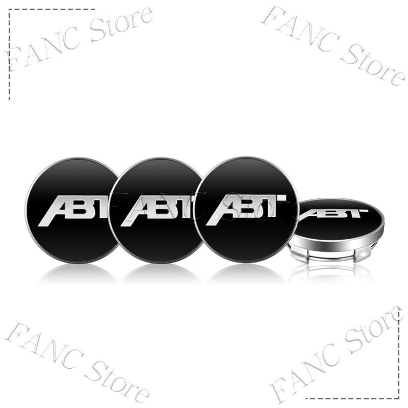 4Pcs 56/60mm ABT Emblem Car Wheel Center Hub Cap Rim Refit Dust-proof Badge Covers Sticker For Universal Car Styling Accessories