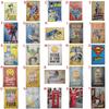 Classic Creative Cartoon Superhero Tin Sign For Bar Pub Home Wall Decor Retro Metal Poster