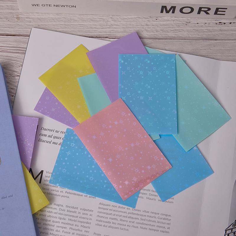 50 Stück/Packung Glitzernde Sterne Farbige Kpop Idol Fotokarte Kartenhüllen Fotokarten Schutz Aufbewahrungsbeutel