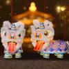 Lion Dance Lantern Handmade Chinese Traditional Lion DIY Crafts Spring Festival Handheld Lantern for Chinese New Year Mid-Autumn Festival Home Decor