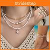 Shell Bead Necklace And Anklet With Alloy Pendant For Summer Beachwear