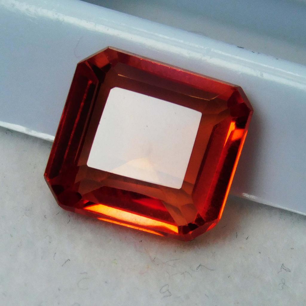 Sparkling Orange Sapphire 9.12 Ct Natural Square Cut Loose Gemstone