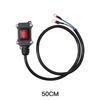 30/50/100cm Motorcycle Kill Switch 12V/24V Heavy Duty Battery Disconnect Cable Waterproof Power Cut off Switch for Vehicles
