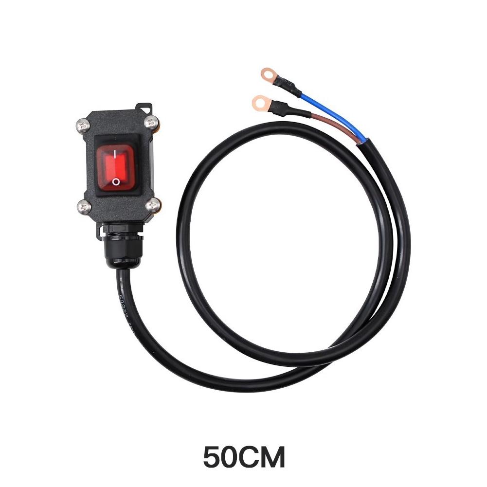 30/50/100cm Motorcycle Kill Switch 12V/24V Heavy Duty Battery Disconnect Cable Waterproof Power Cut off Switch for Vehicles