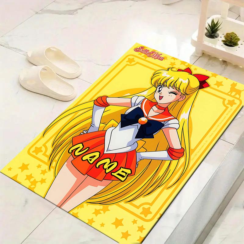 Custom 1Pc Super Sailor Moon Adventure Rug Office Carpet Indoor Outdoor Entrance Doormat Nonslip Soft And Comfortable Living Room D2915251
