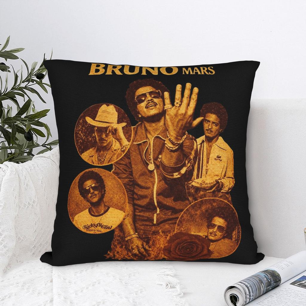 Bruno Mars The Romantic Tour 2026 Federe Merchandising Morbido Cuscino Copricuscino da Divano con Cerniera Multimisura