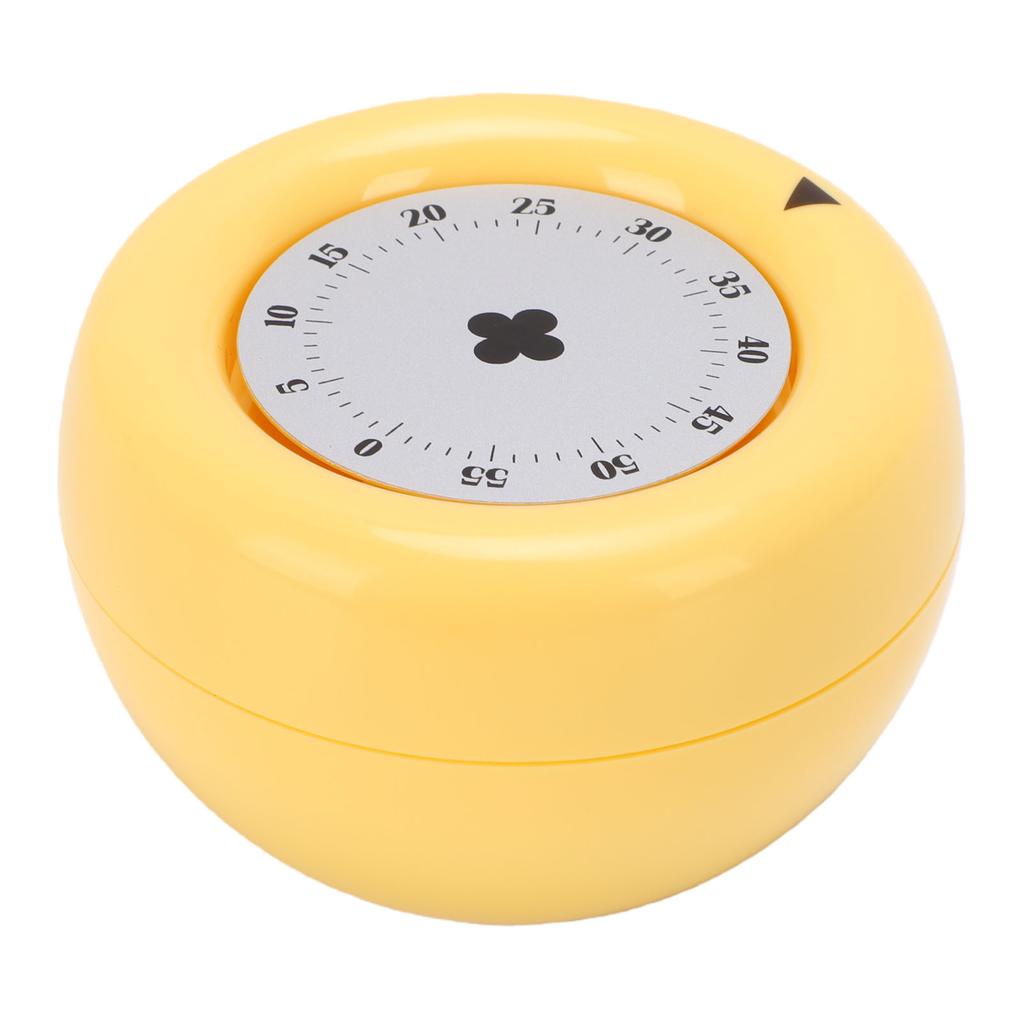 Kitchen Visual Timer Magnetic Visual Cooking Mechanical Timer with Loud Alarm for Nap Alarm Study Reminder Creamy Yellow