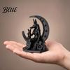 Low-key High-end Decoration 3D Printed Anubis Moon Figurine, Ancient Egyptian Mythology Statue, Frosted Texture Decor Dark Style Wolf Desk Ornament,