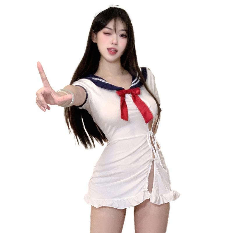 Sex underwear pure sailor suit sexy waist soft girl pure desire suit student free suit
