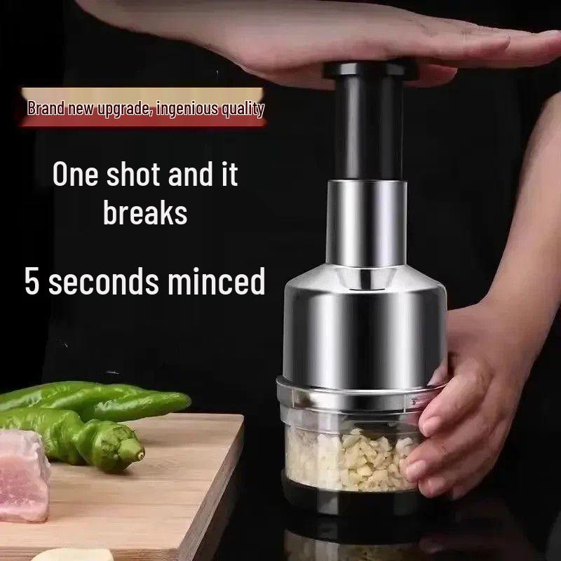 Stainless Steel Multi-functional Vegetable Chopper & Garlic Press