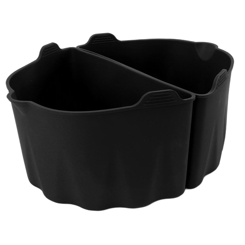 2Pcs Slow Cooker Liner 6‑7QT Silicone Cook Pot Divider Slow Cooker Cooking Liner for Home Restaurant Black
