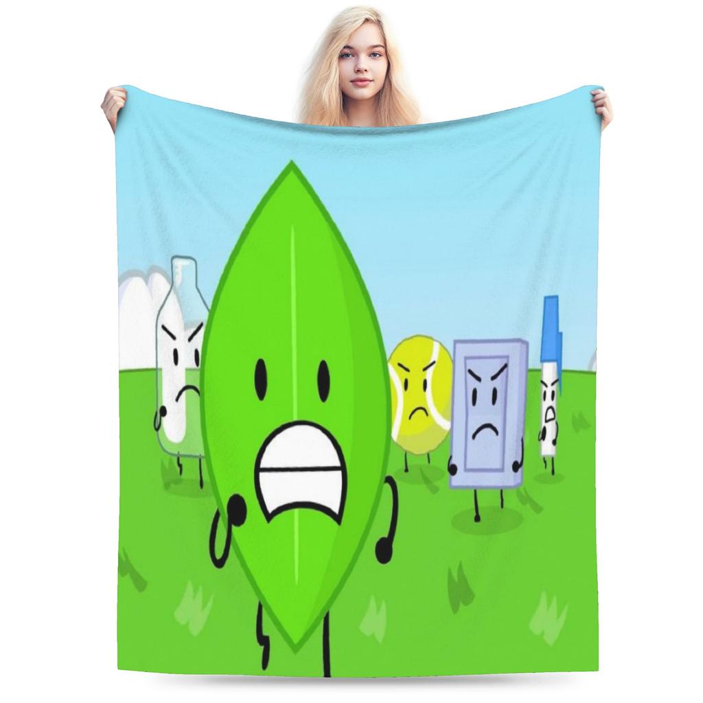 BFDI Throw Blanket Soft Novelty Blanket For Home Decor Travel Flannel Bedspread Bed Cover