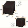 Outdoor Patio Furniture Covers Set Made of 210D Oxford Waterproof Material for Sofa Two Chairs and Coffee Table