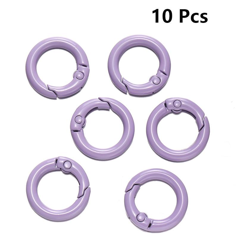 Yogodlns 10 ks/Lot 16 barev Kovová O kroužková spona Otevíratelná Kulatá Karabina Klíčenka Klipy Hák Psí Řetěz DIY Šperky Spona Konektor Tašky Příslušenství